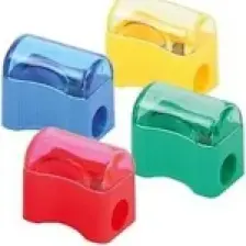 Linea Kapaklı Plastik Kalemtıraş - 24 Adet, Sarı, Kırmızı, Yeşil, Mavi, Karışık Renkler, Standart Boyut