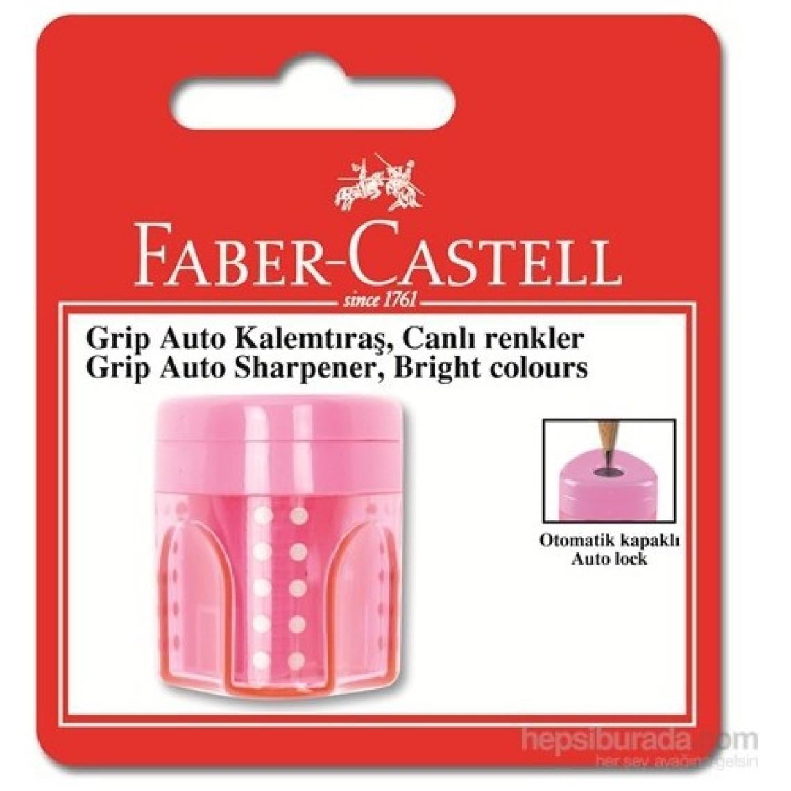 Faber-Castell Grip Auto Kalemtraş Tekli Floresan Renkler - 3 Renk 5600183491