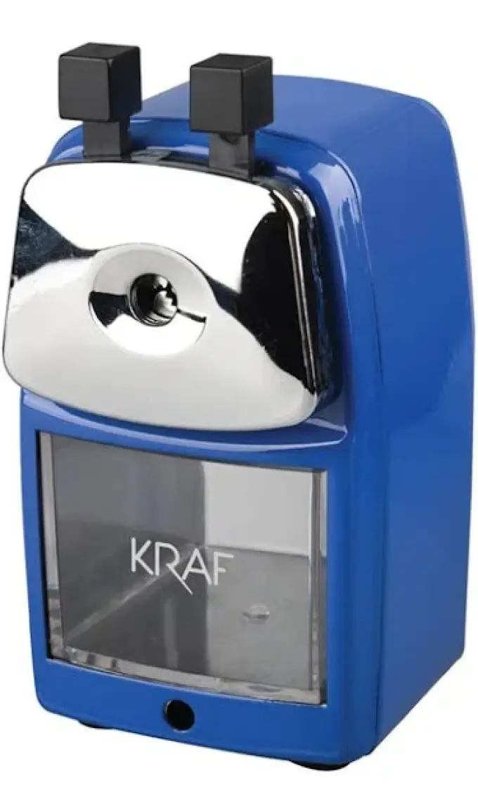 Kraf Masa Üstü Kollu Büyük Mavi Kalemtıraş (680G)