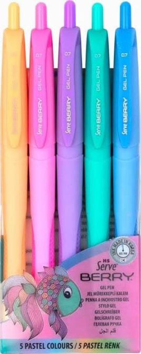 Serve Berry Jel Kalem Seti Pastel 5li