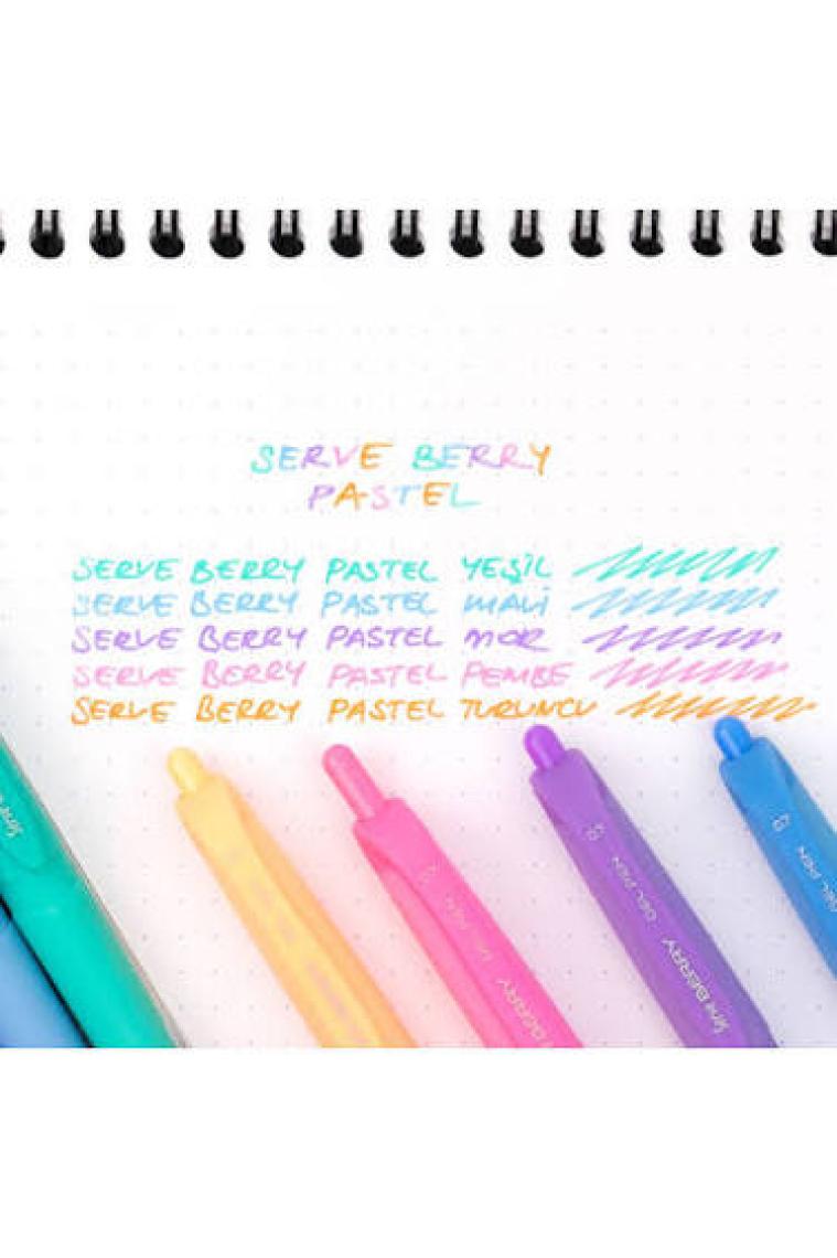 Serve Berry Jel Kalem Seti Pastel 5li