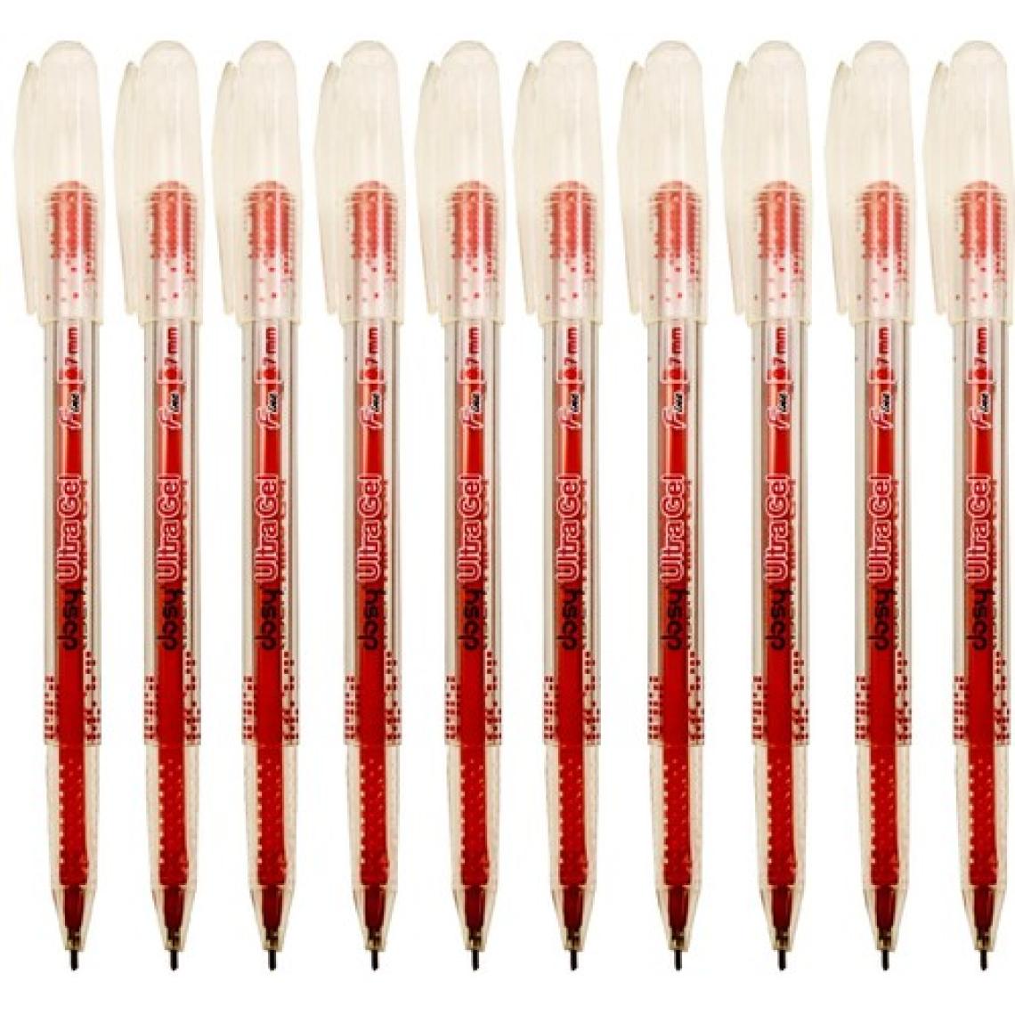 Dosy Ultra Fine Iğne Uçlu 0.7 mm Jel Imza Kalemi Kırmızı 10 Adet