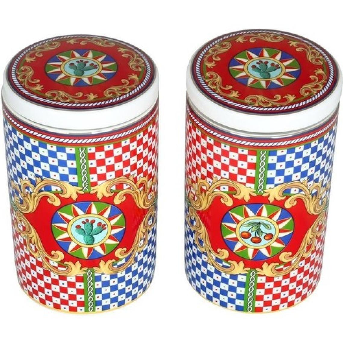 Luckyart Odessa Desenli Bone China Porselen 2 Li Kavanoz Seti 750 ml