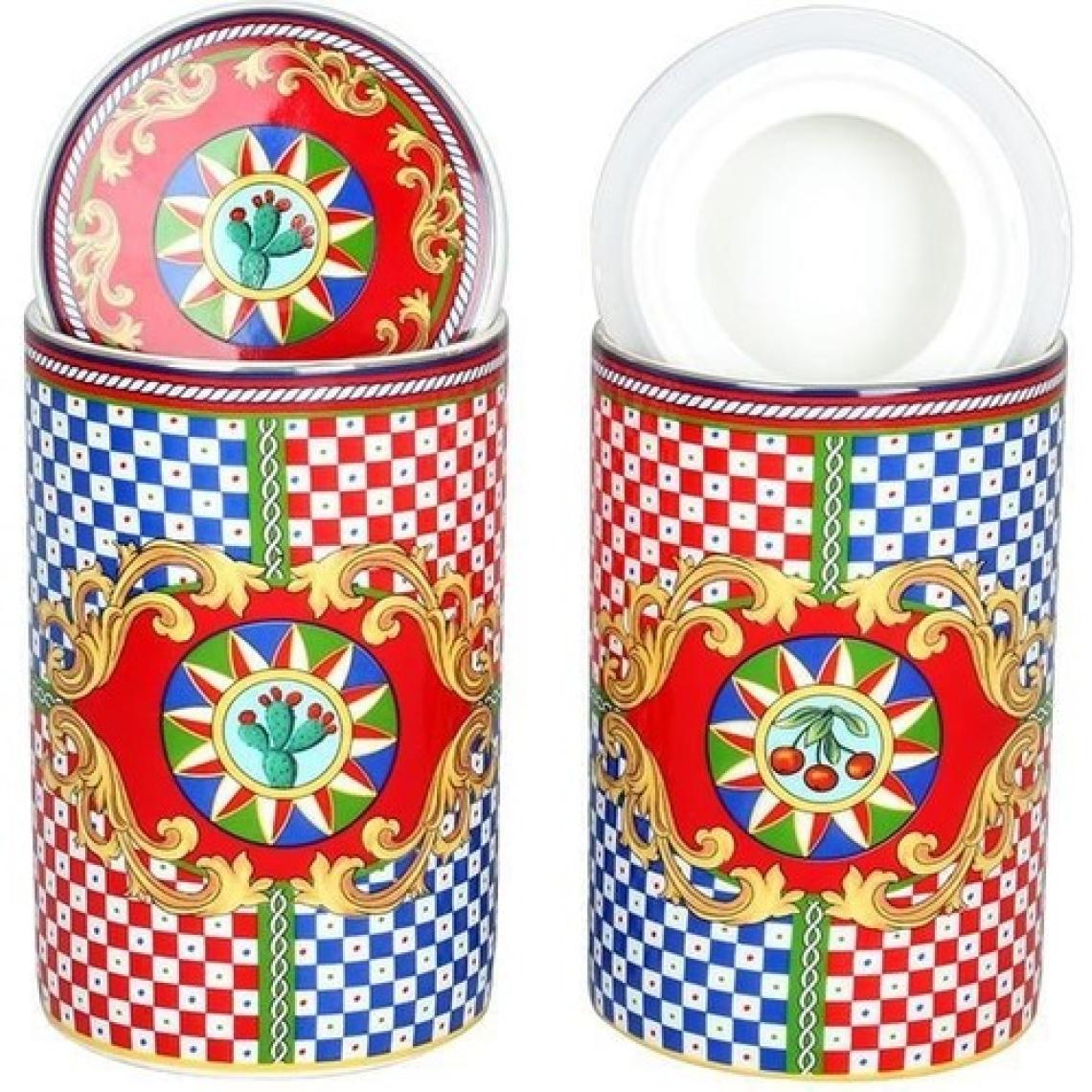Luckyart Odessa Desenli Bone China Porselen 2 Li Kavanoz Seti 750 ml