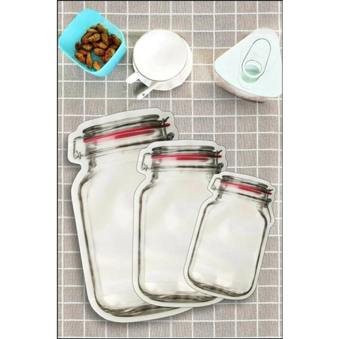 Dream Plus 9 Adet 3 Boy Kavanoz Görünümlü Kilitli Saklama Kabı / 150ML - 500ML - 620ML