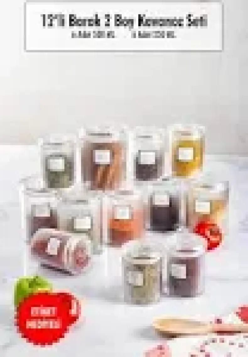 Depa 12'li Barok Yuvarlak 2 Boy Kavanoz Seti & Saklama Kabı & Erzak Kabı 6*500 ML,6*250 Ml