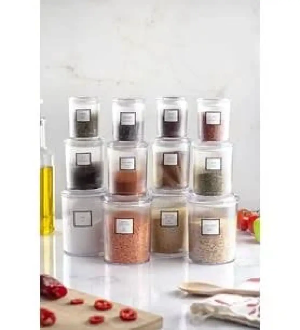 Depa 12'li Barok Yuvarlak 2 Boy Kavanoz Seti & Saklama Kabı & Erzak Kabı 6*500 ML,6*250 Ml