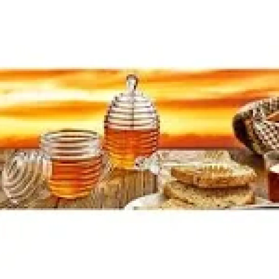 Okyanus Home Modern Desenli Lacivert Helezon Bal Kavanozu - 3 Parça, 9x9x14 cm, Günlük ve Özel Kullanımlar İçin