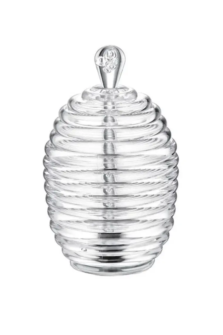 Okyanus Home Modern Desenli Lacivert Helezon Bal Kavanozu - 3 Parça, 9x9x14 cm, Günlük ve Özel Kullanımlar İçin