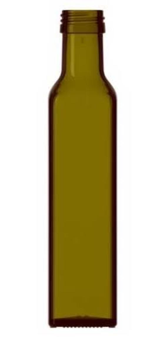 Afracam 250 cc Yeşil Maraska Kilitli Kapaklı ve Kapüşonlu 250 ml Köşeli Cam Şişe 8 Adet