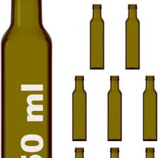 Afracam 250 cc Yeşil Maraska Kilitli Kapaklı ve Kapüşonlu 250 ml Köşeli Cam Şişe 8 Adet