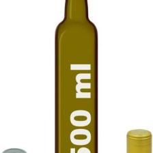 Afracam 500 cc Yeşil Maraska Kilitli Kapaklı ve Kapüşonlu 500 ml Köşeli Cam Şişe 1 Adet