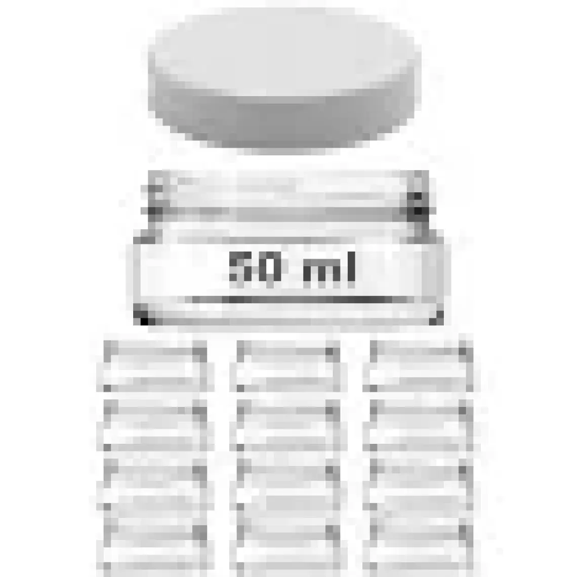 Afracam 50 cc Kavanoz Plastik Beyaz Kapaklı 50 ml Şeffaf Cam Krem Kavanoz 12 Adet