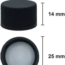 Afracam 100 cc Şeffaf Maraska Sızdırmaz Siyah Kapaklı 100 ml Köşeli Cam Şişe 25 Adet