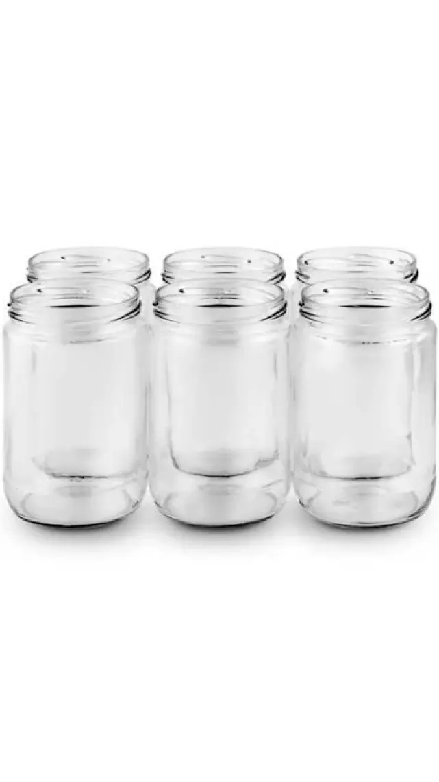 Sarkap 6'lı Kapaksız 660 ml Cam Kavanoz