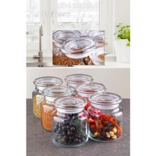 Gönül 6'lı Cam Kapaklı Cam Kavanoz 500 ml G2738