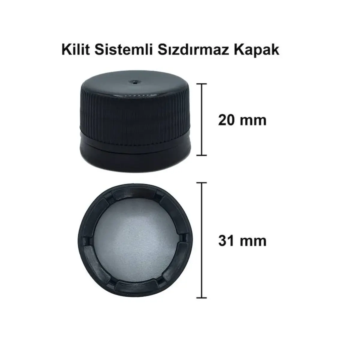 Afracam 250 cc Yeşil Maraska Kilitli Kapaklı ve Kapüşonlu 250 ml Köşeli Cam Şişe 1 Adet