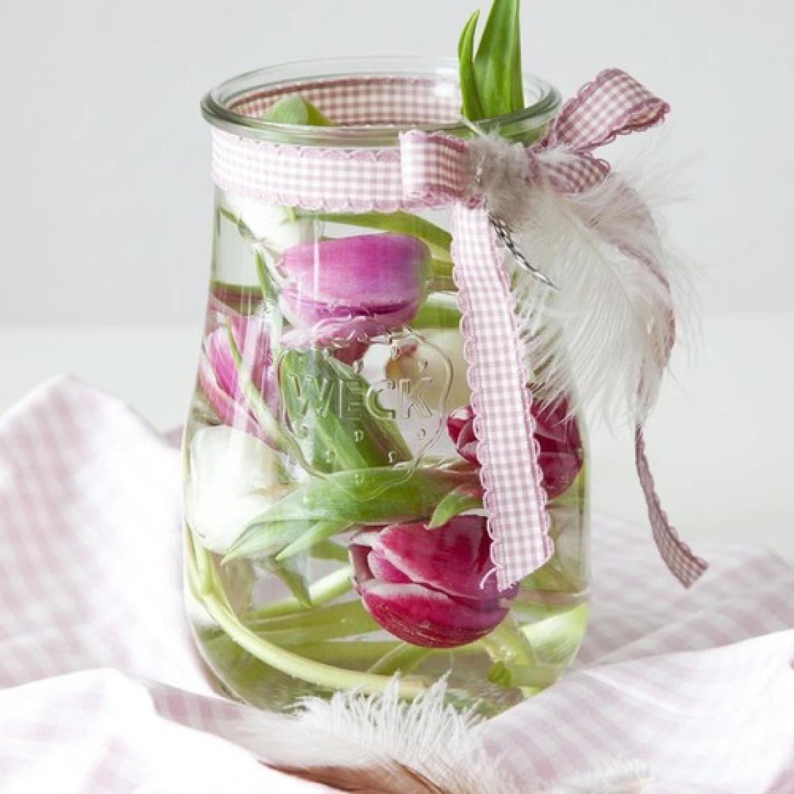 Weck 1750 ml Lale Cam Saklama Kavanozu 6 Adet