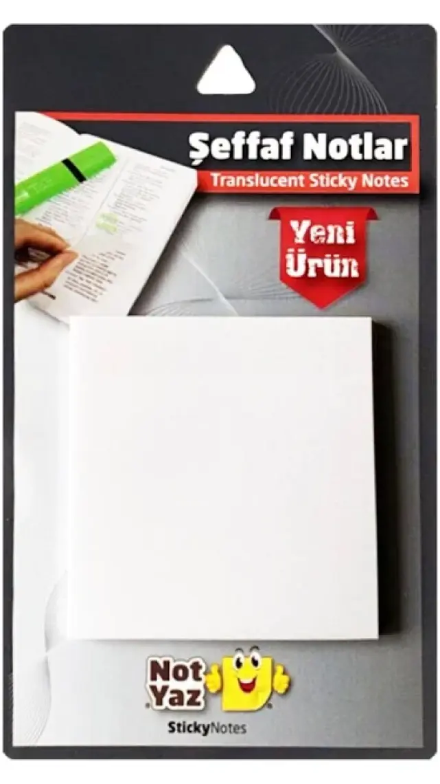 Notyaz Şeffaf Not Kağıdı Ebat 75X75 mm 50 Yaprak