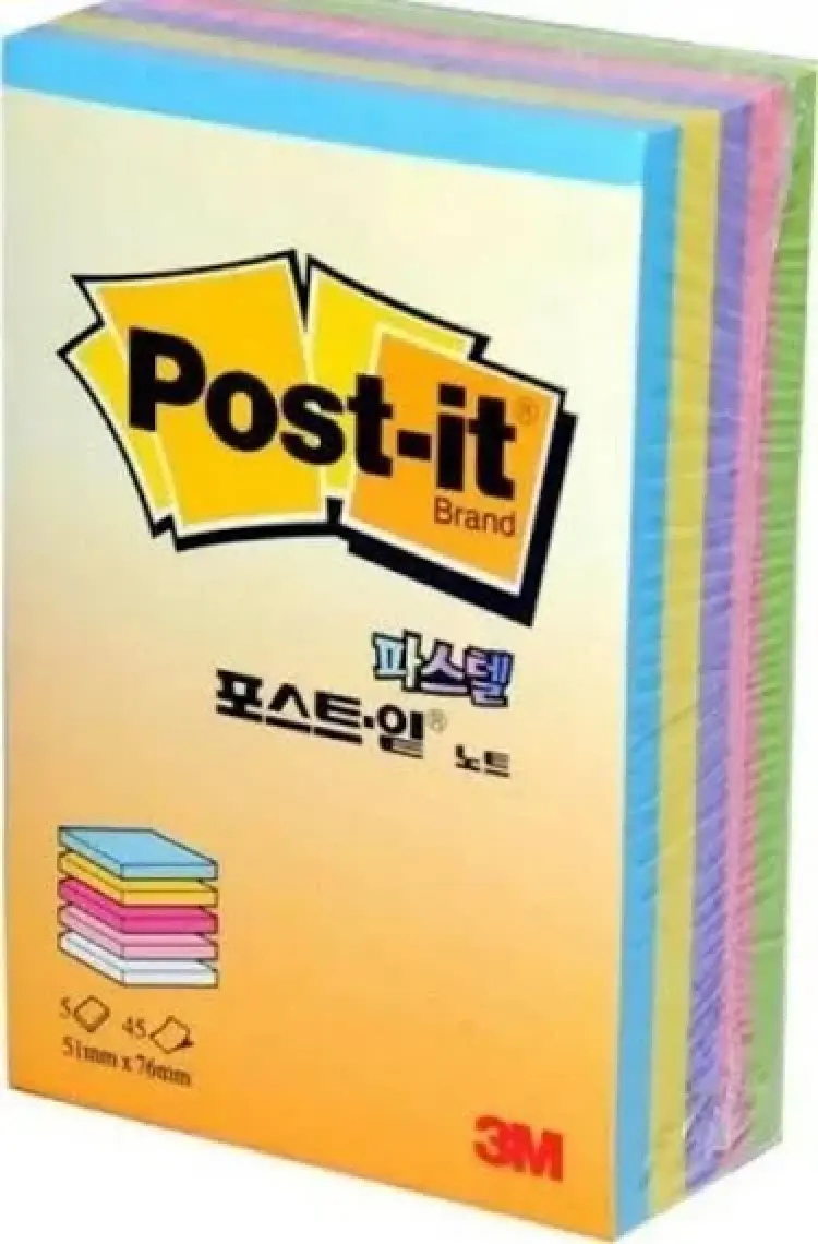 Post-it® Küp Not, Pastel Renkler, 225 yaprak, 51mm76mm