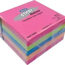 Mas 3666 Yapışkanlı Not Kağıdı 76X76  Neon 400 S  5 Renk