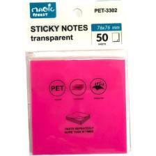 Maxx Sticky Notes Şeffaf Post-It 76X76 - 50 Yaprak – Neon Pembe