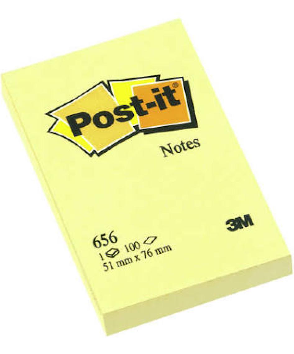 Post-It 100 Yaprak Not Sarı 51X76 mm 656