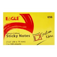 Eagle 50X75 mm Neon Renk Yapışkanlı Not Kağıdı 100 Yaprak (656N) Pembe