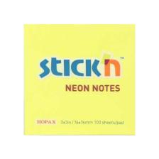 Hopax Neon Yapış. Not Kağıt Renkli 76*76 Mm. 100 Yp Sarı