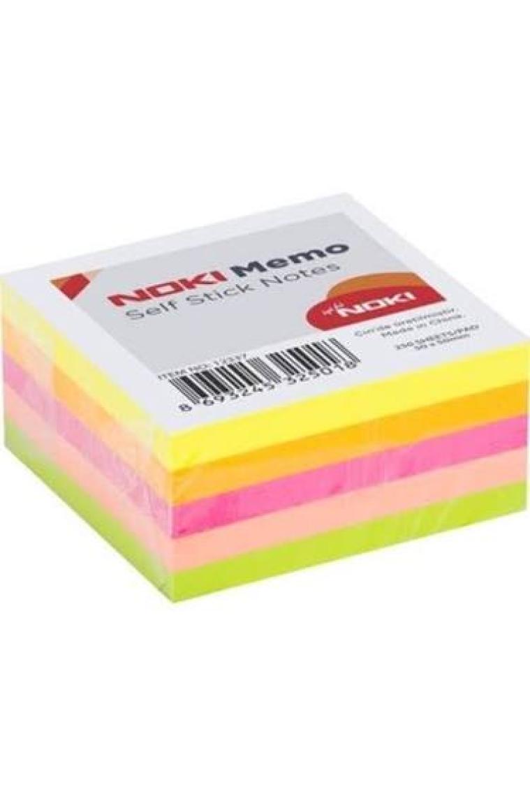 Noki Memo Neon Küp Yapışkanlı Not Kağıdı 250 Yaprak 50 x 50 mm