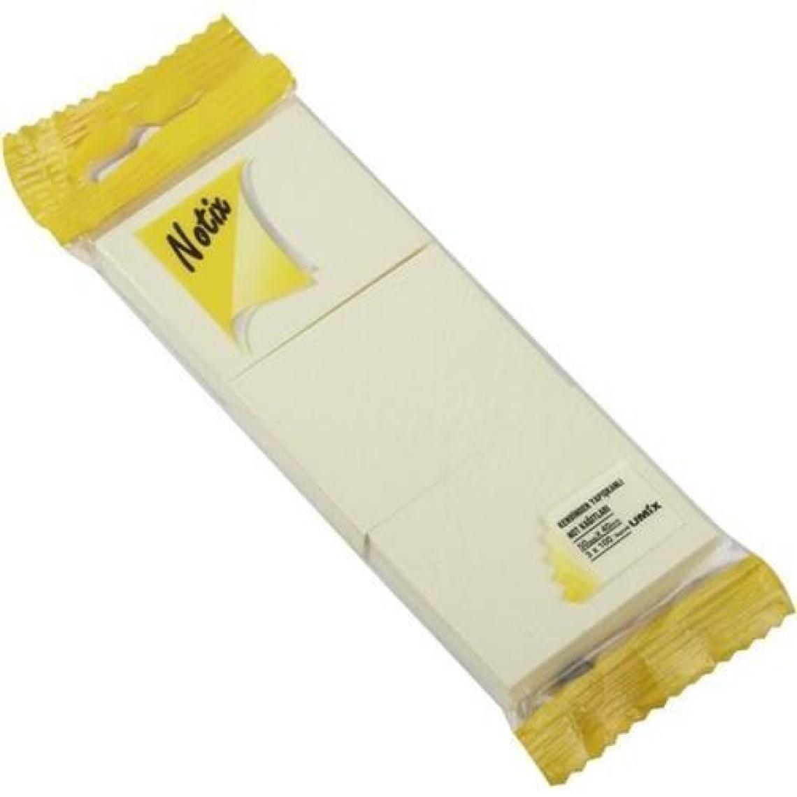 Notix Patel Sarı 3'lü 100 Yp. 50x40 mm Yapışkanlı Not Kağıdı (N-PS-504