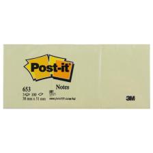 3M Post-It Not Kağıdı 38 x 51 mm Sarı 3x100 Yaprak (653)