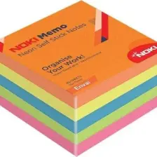 Noki Memo 75X75 Neon Yapışkanlı Küp Blok 450 Sf Envai