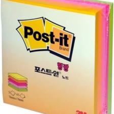 Post-it® Küp Not, Neon Renkler, 225 yaprak, 76mm76mm