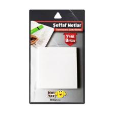 Notyaz Şeffaf Not Kağıdı Ebat 75X75 mm 50 Yaprak