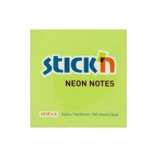 Hopax Neon Yapışkanlı Not Kağıt Renkli 76*76 Mm. 100 Yp. Yeşil