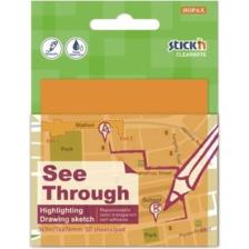 Hopax Stickn Yarı Saydam Yapışkanlı Not Kağıdı Neon Turuncu 76X76 50 Yp