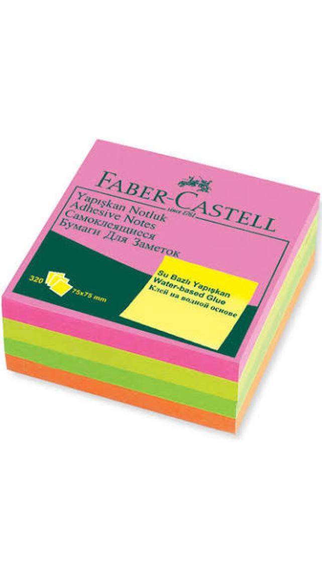 Faber Yapışkan Notluk 75x75mm Renkli 320yp 565439 /