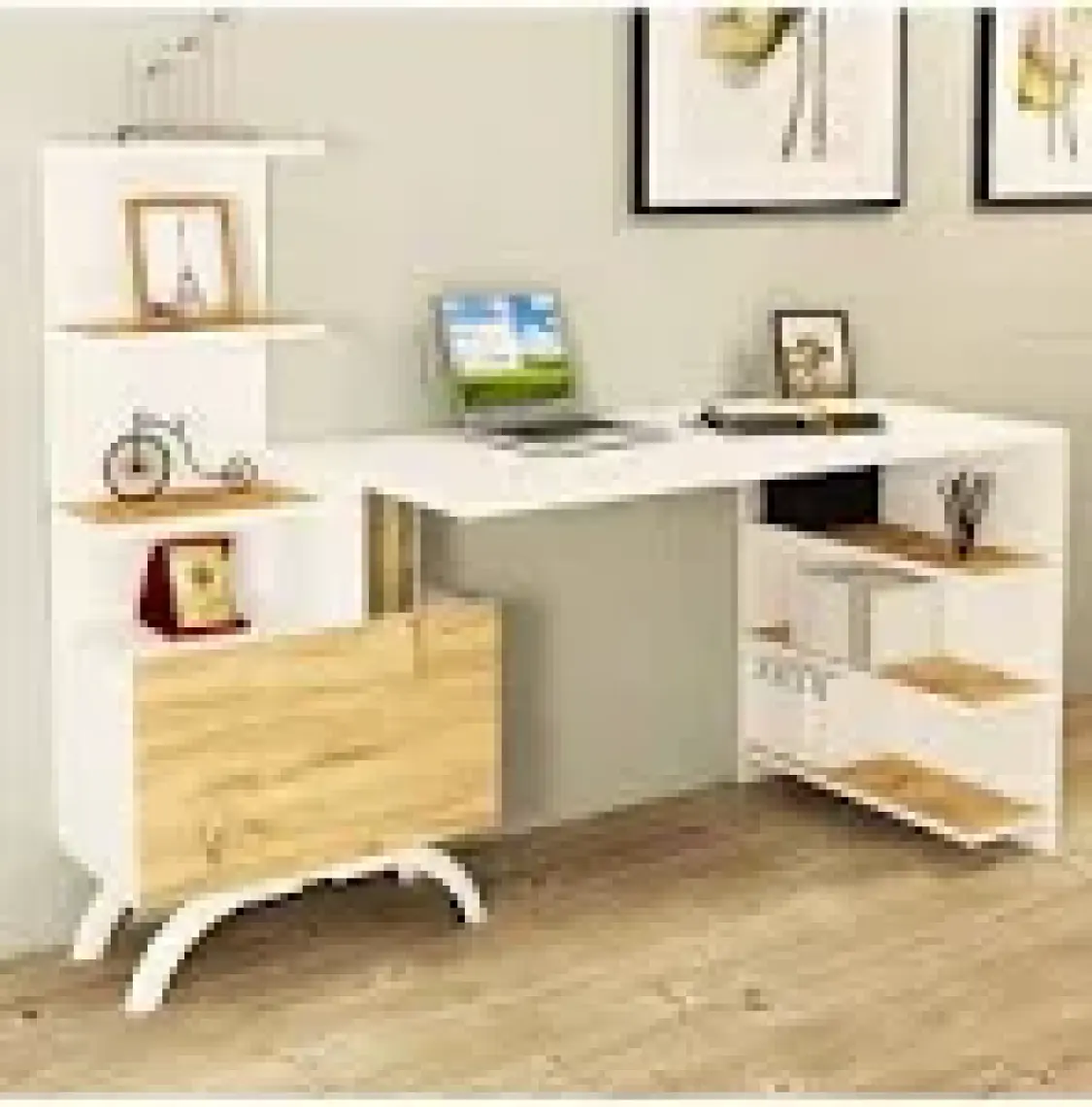 Kalender Dekor Olivia Çalışma Masası Meşe-Beyaz