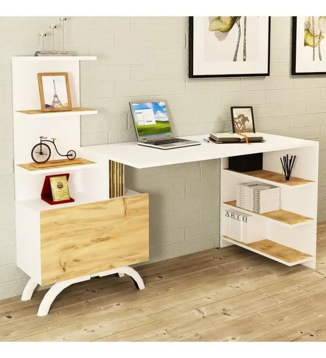 Kalender Dekor Olivia Çalışma Masası Meşe-Beyaz