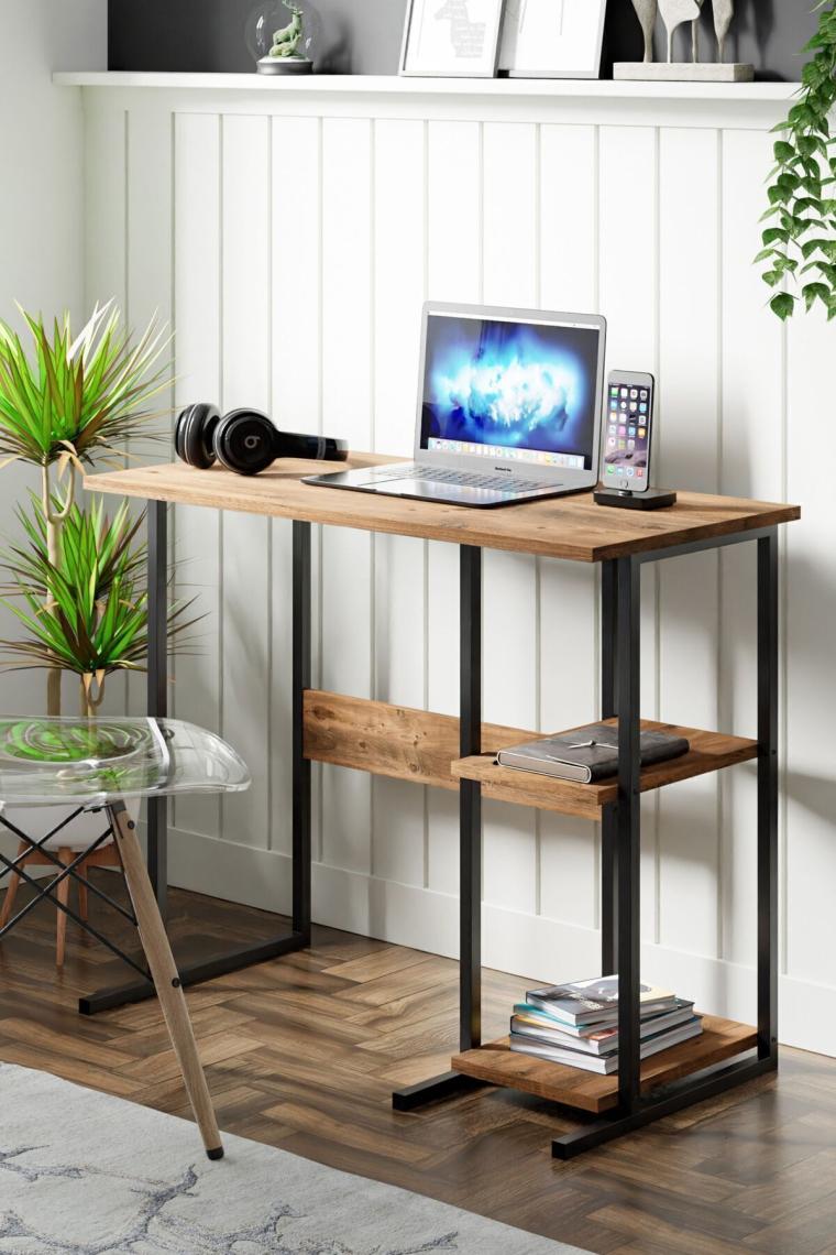 Msr2 Metal Ayaklı Bilgisayar Çalışma Masası- Çam