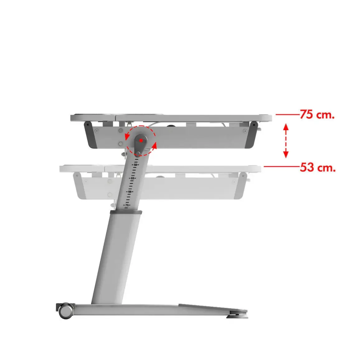 Creo Mobili Ofis Çalışanlarına Uygun Çekmeceli Çalışma Masası - 120x75 Cm, Antrasit/Gri - Sirius Basic