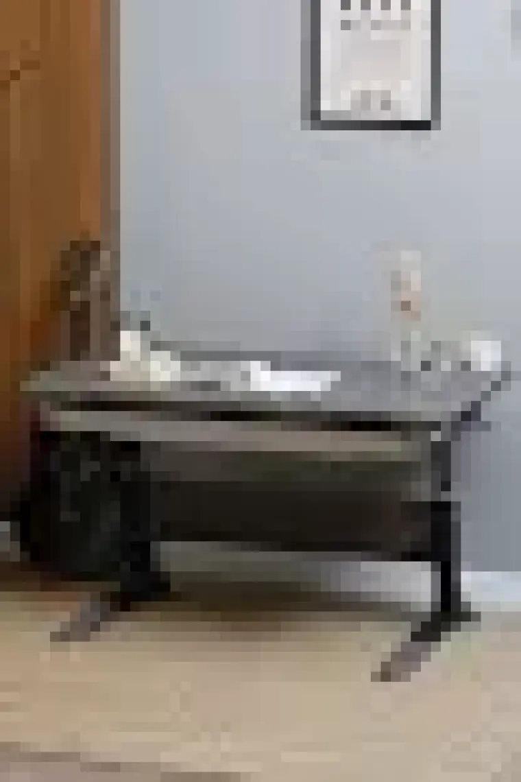 Creo Mobili Ofis Çalışanlarına Uygun Çekmeceli Çalışma Masası - 120x75 Cm, Antrasit/Gri - Sirius Basic