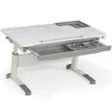 Creo Mobili Yükseklik ve Eğim Ayarlı, Çekmeceli, Sirius Basic Çalışma Masası 120x75 cm, Beyaz/Gri