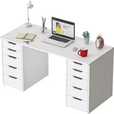 Dekorex CLM113-BEYAZ 10 Çekmeceli Çalışma Masası
