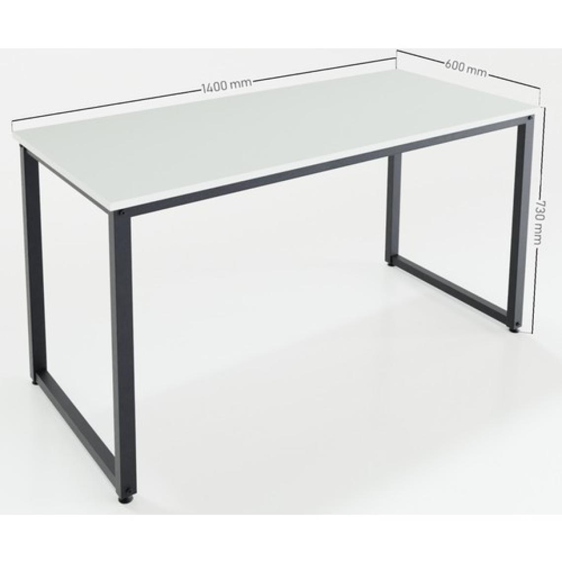 Ceramical MS1 Metal Ayaklı Çalışma Masası - 140cm - Beyaz