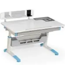 Creo Mobili Akıllı Çalışma Masası Yükseklik ve Eğim Ayarlı Masa - 120x75 Cm, Beyaz/Mavi - Sirius Standart