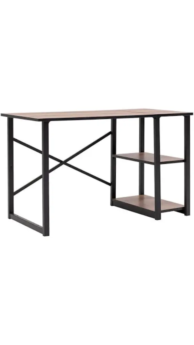 Ceramical Raflı Çalışma Masası - Sacramento Meşe - 120 cm