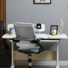 Creo Mobili Ergonomik Çalışma Masası Çekmeceli ve Yükseklik Ayarlı Masa + Sandalye - Beyaz/Gri - Vega Advanced