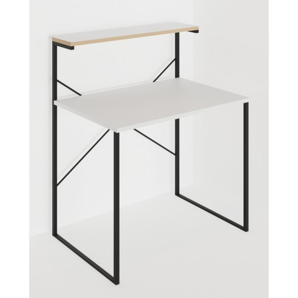 Güzelkan Madeni Eşya Raflı Çalışma Masası 60X90 Ofis Masası Ders Masası Çok Amaçlı Çalışma Masası Beyaz 1309